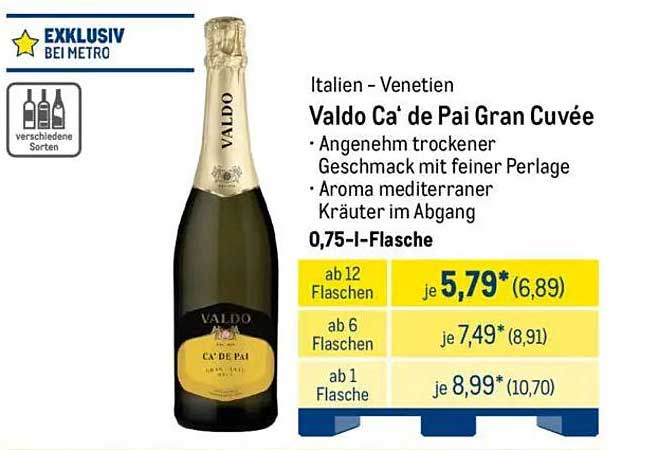Valdo Ca' de Pai Gran Cuvée 0,75-l-Flasche