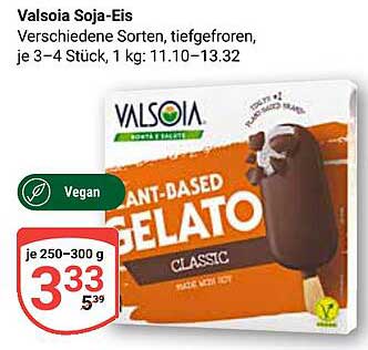 Valsoia Soja-Eis - Verschiedene Sorten, tiefgefroren