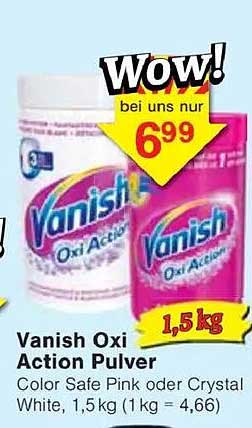 Vanish Oxi Action Pulver 1,5 kg - Jetzt nur 5,49 €!