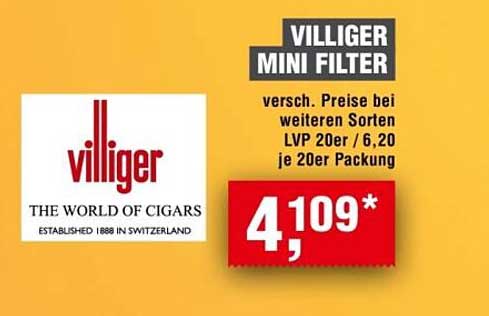 Villiger Mini Filter - 20er Packung