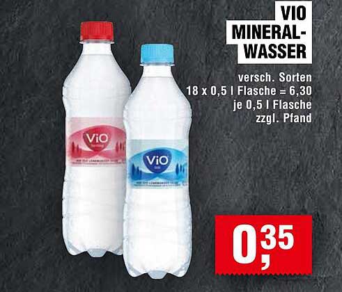 VIO MINERAL-WASSER - Verschiedene Sorten im Angebot