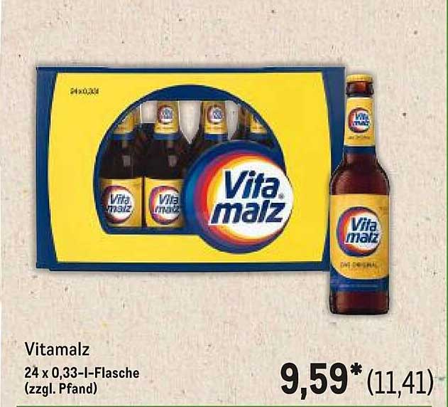 Vitamalz 24 x 0,33 l-Flasche (zzgl. Pfand)