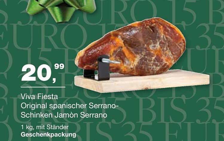 Viva Fiesta Original spanischer Serrano-Schinken Jamón Serrano