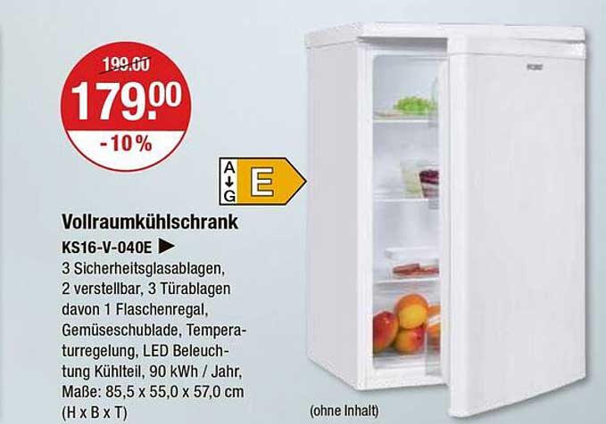 Vollraumkühlschrank KS16-V-040E