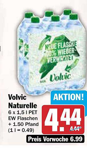 Volvic Naturelle 6 x 1,5 l PET - Aktion