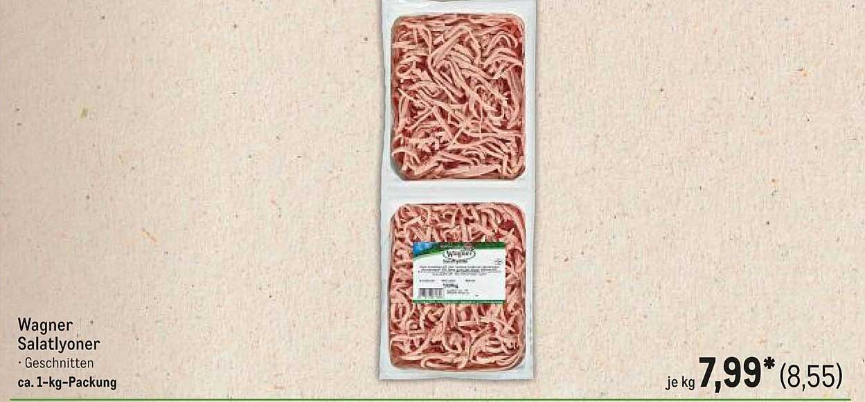 Wagner Salatlyoner - Geschnitten 1-kg-Packung