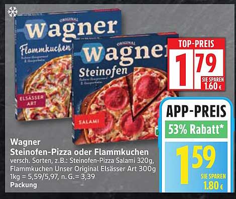 Wagner Steinofen-Pizza oder Flammkuchen 300g
