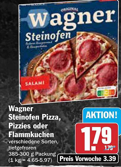 Wagner Steinofen Pizza, Pizzies oder Flammkuchen