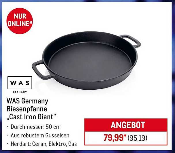 WAS Germany Riesenpfanne „Cast Iron Giant“