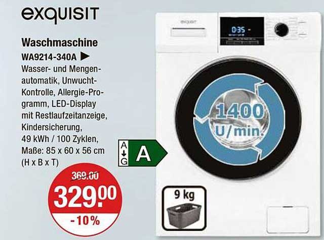 Waschmaschine WA9214-340A von Exquisit