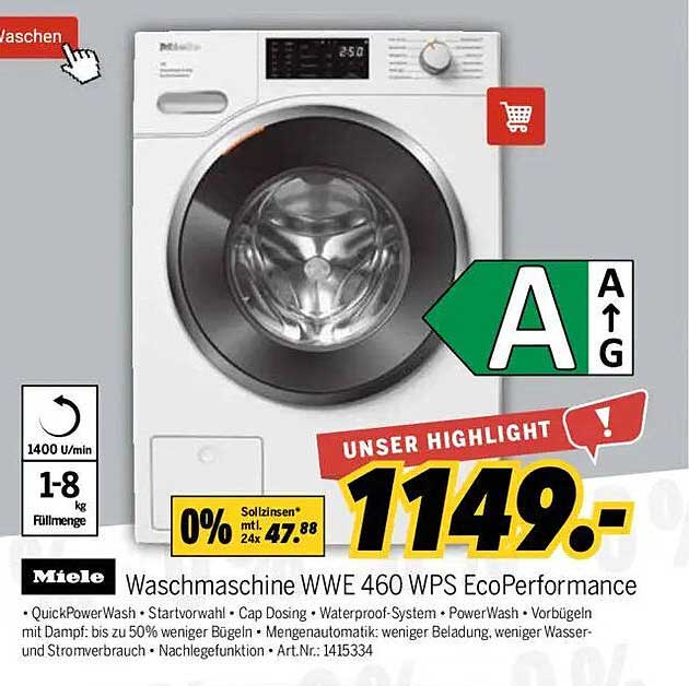 Waschmaschine WWE 460 WPS EcoPerformance von Miele