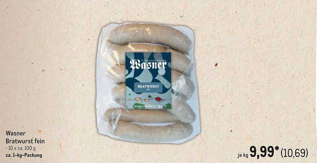 Wasner Bratwurst fein - 1-kg-Packung