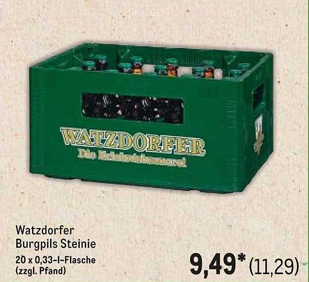 Watzdorfer Burgpils Steinie 20 x 0,33-l-Flasche (zzgl. Pfand)