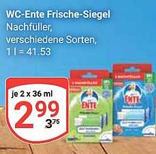 WC-Ente Frische-Siegel Nachfüller, verschiedene Sorten, 2 x 36 ml