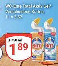 WC-Ente Total Aktiv Gel* Verschiedene Sorten, 750 ml