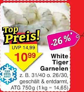 White Tiger Garnelen 750g