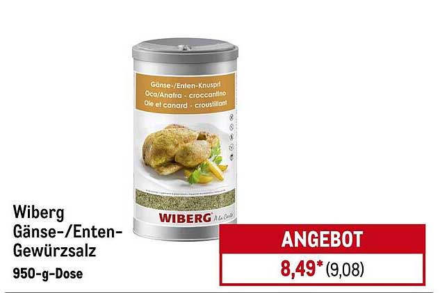 Wiberg Gänse-/Enten-Gewürzsalz 950-g-Dose