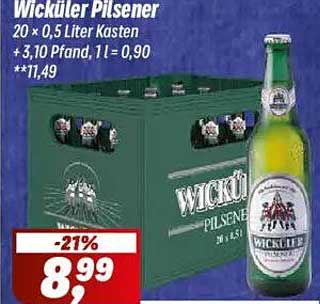 Wicküler Pilsener 20 x 0,5 Liter Kasten
