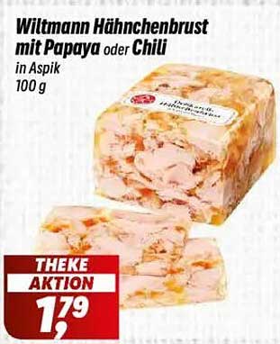 Wiltmann Hähnchenbrust mit Papaya oder Chili in Aspik 100 g