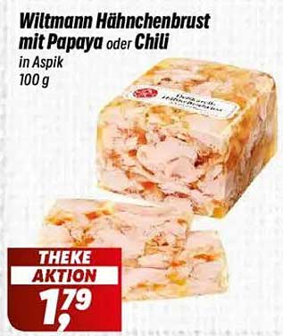 Wiltmann Hähnchenbrust mit Papaya oder Chili in Aspik 100 g