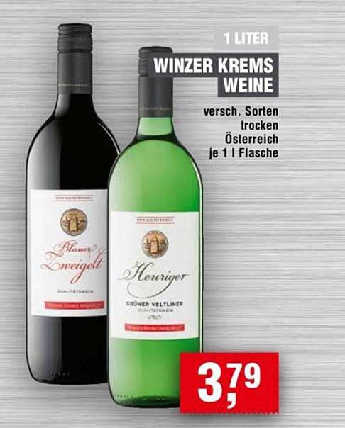 Winzer Krems Weine – Verschiedene Sorten trocken aus Österreich
