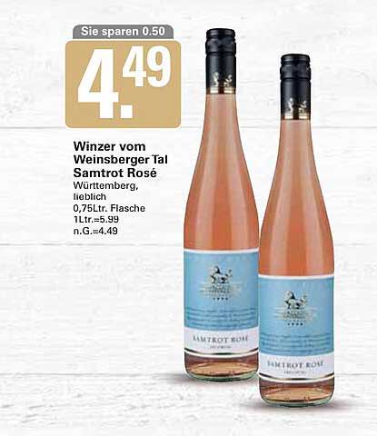 Winzer vom Weinsberger Tal Samtrot Rosé