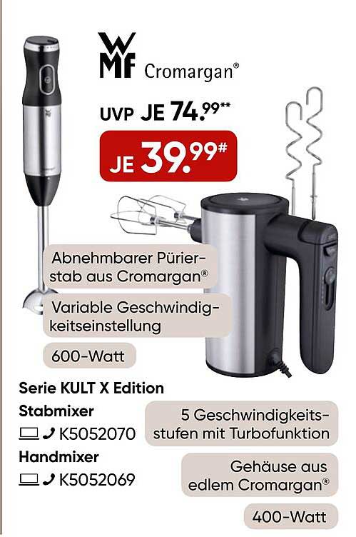 WMF Cromargan® Stabmixer - Serie KULT X Edition