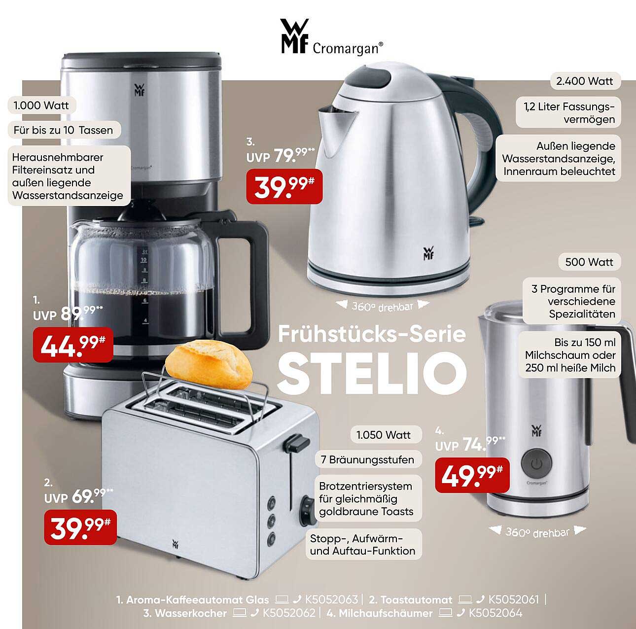 WMF Frühstücks-Serie STELIO