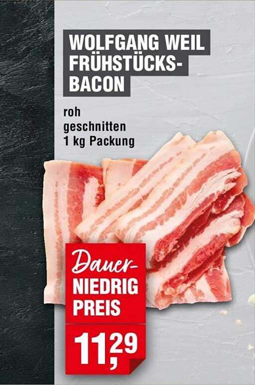 WOLFGANG WEIL FRÜHSTÜCKS-BACON roh, 1 kg Packung