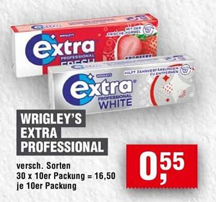 WRIGLEY’S EXTRA PROFESSIONAL - Verschiedene Sorten