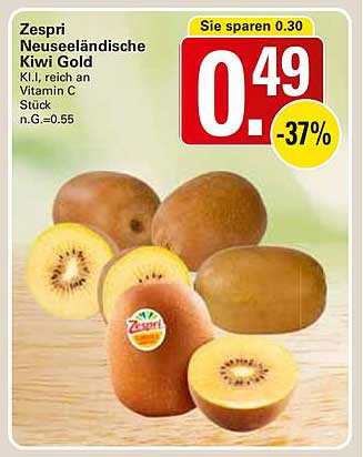 Zespri Neuseeländische Kiwi Gold, Stück