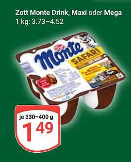 Zott Monte Drink, Maxi oder Mega