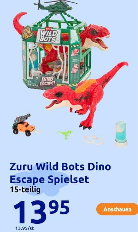 Zuru Wild Bots Dino Escape Spielset 15-teilig