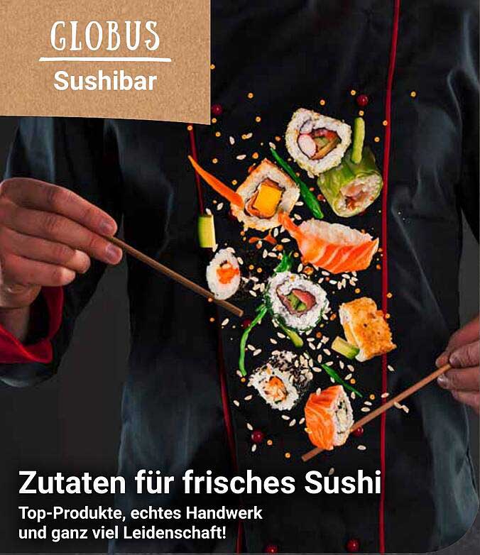Zutaten für frisches Sushi