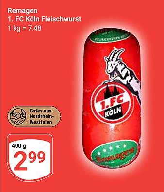 1. FC Köln Fleischwurst 400g zum Aktionspreis