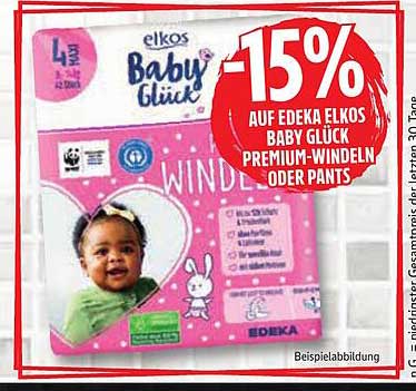 15% Rabatt auf EDEKA Elkos Baby Glück Premium-Windeln oder Pants