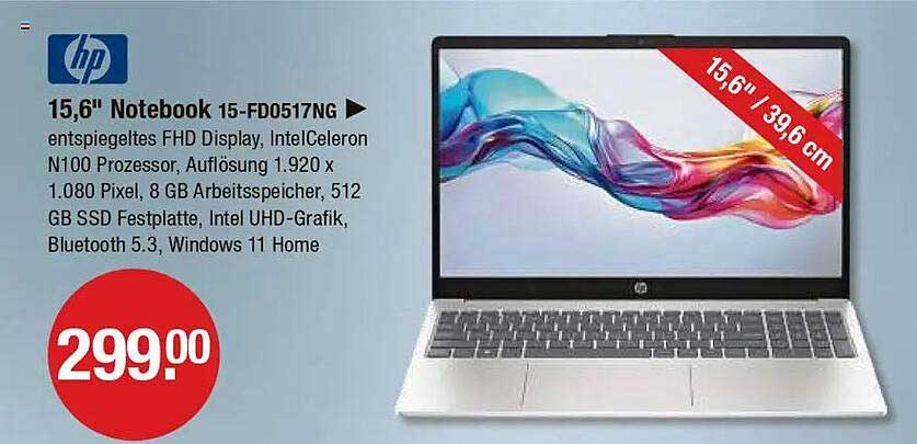15,6" Notebook 15-FD0517NG