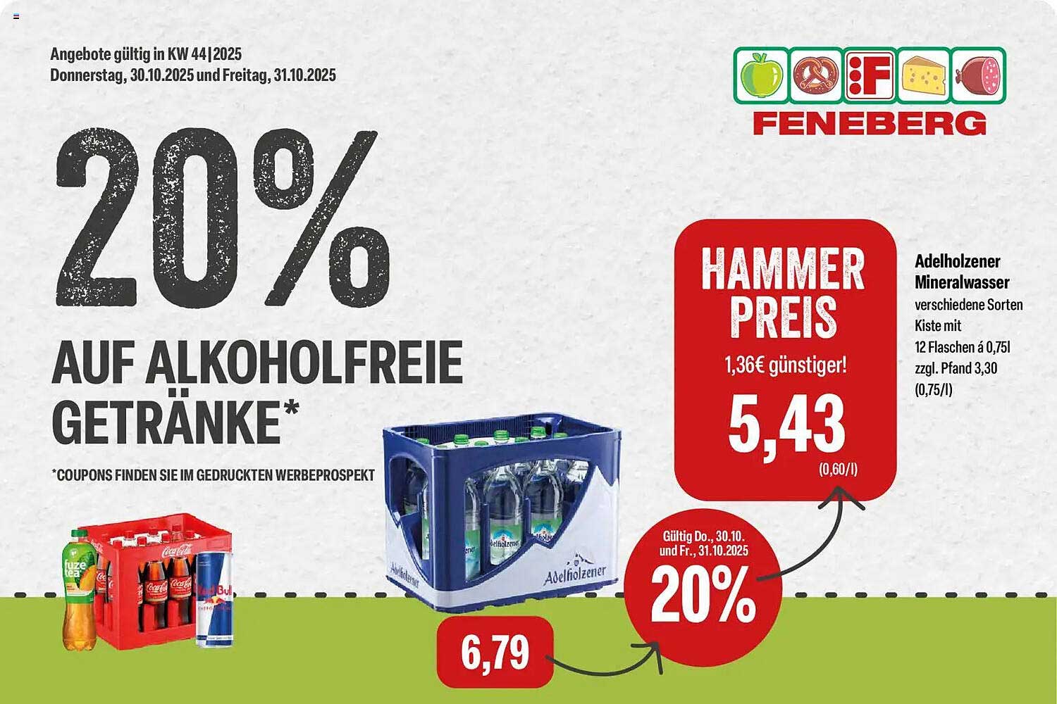 20% auf alkoholfreie Getränke bei Feneberg
