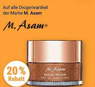 20% Rabatt auf alle Drogerieartikel der Marke M. Asam