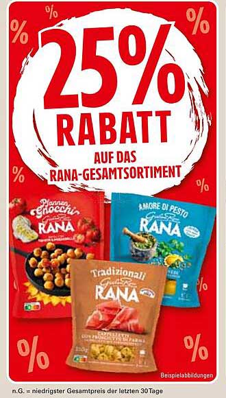 25% Rabatt auf das RANA-Gesamtsortiment