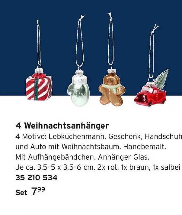 4 Weihnachtsanhänger