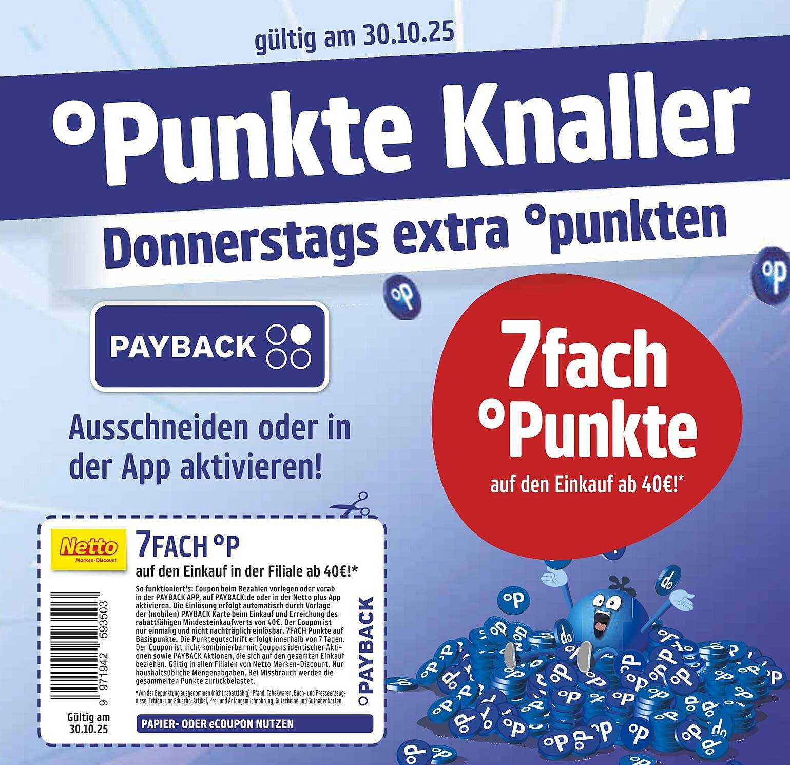 7-fach Punkte auf den Einkauf ab 40€ bei Netto