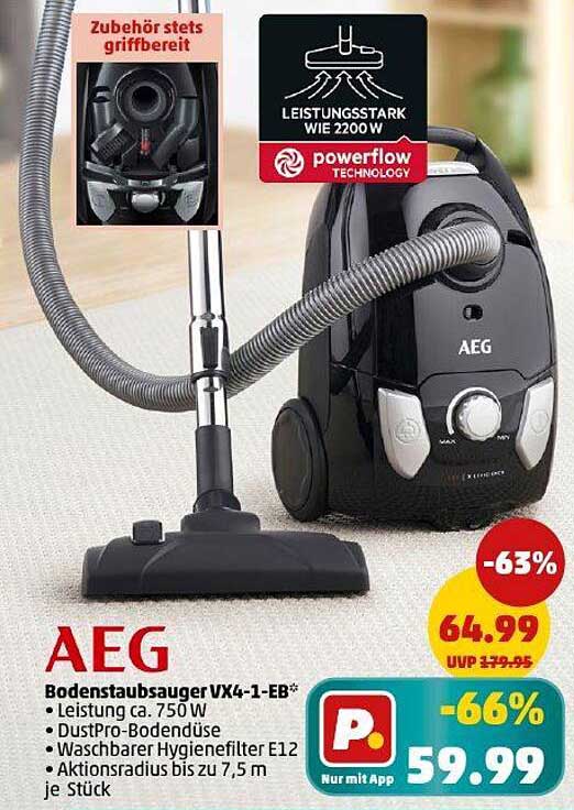 AEG Bodenstaubsauger VX4-1-EB - stark und effizient