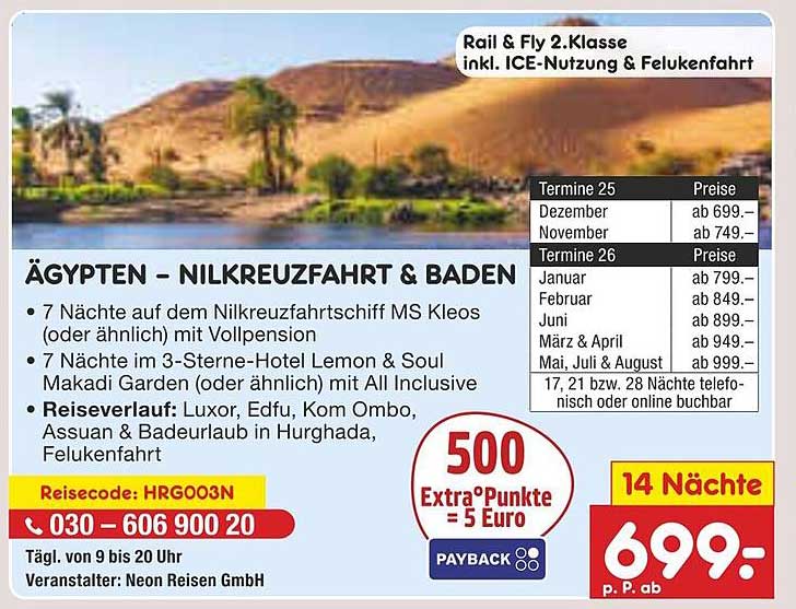 Ägypten – Nilkreuzfahrt & Baden
