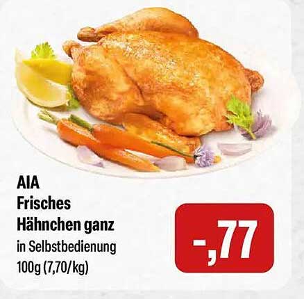 AIA Frisches Hähnchen ganz in Selbstbedienung