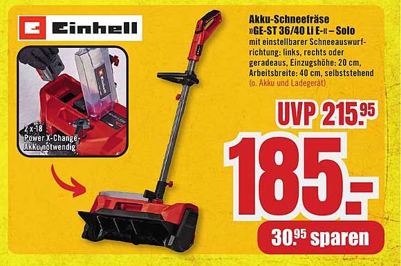 Akku-Schneefräse GE-ST 36/40 Li E - Solo