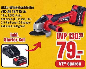 Akku-Winkelschleifer »TC-AG 18/115 Li«