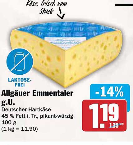 Allgäuer Emmentaler g.U. - 100 g