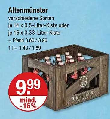 Altenmünster Bier – Verschiedene Sorten im Angebot