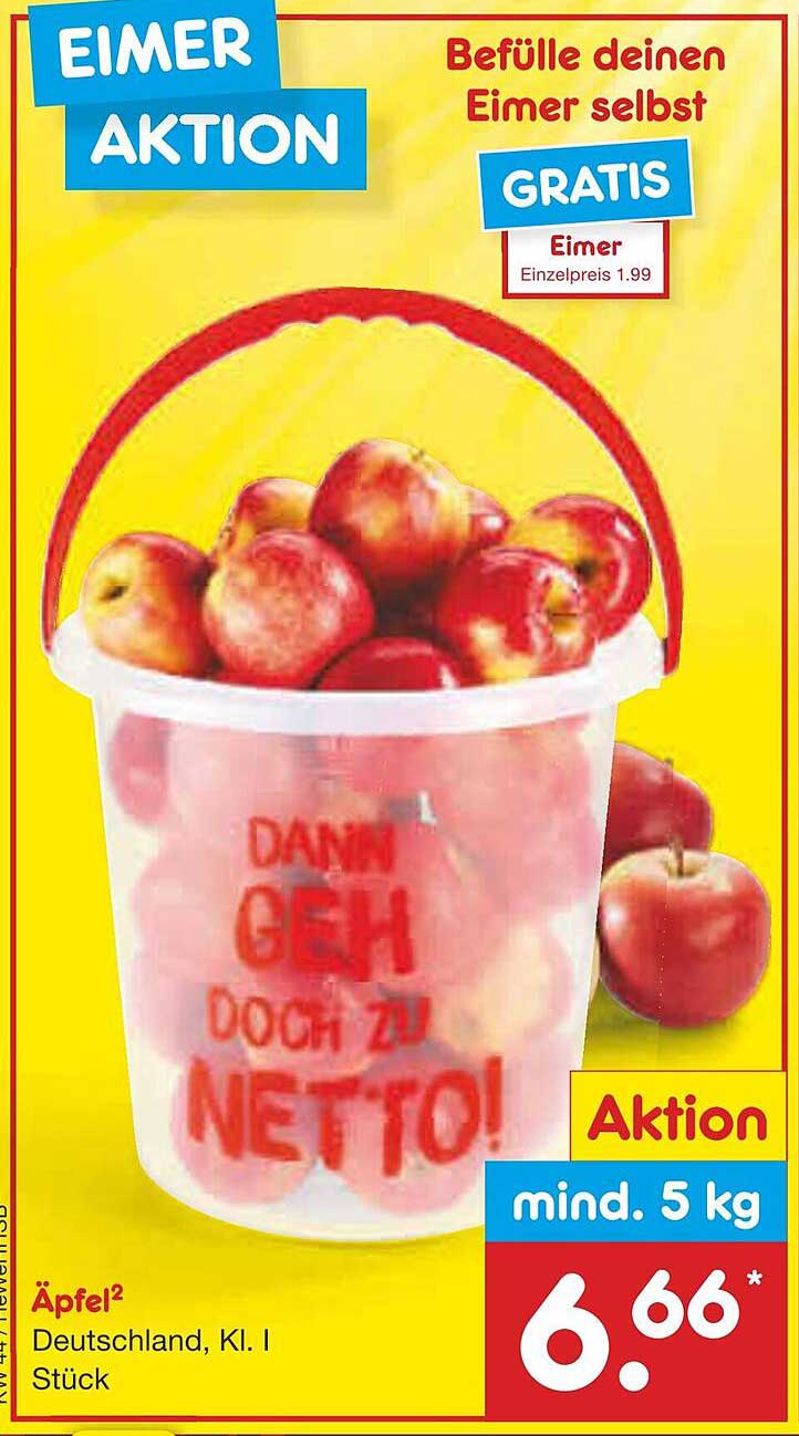 Äpfel - Befülle deinen Eimer selbst, Gratis Eimer!